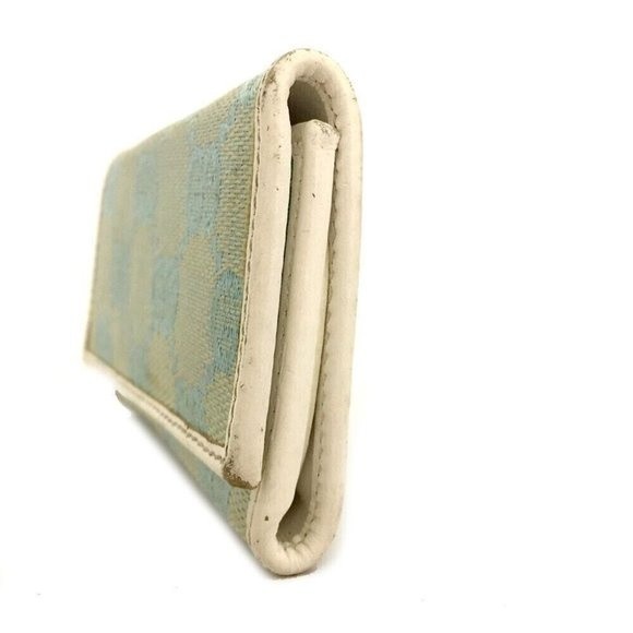 Gucci Green Blue Canvas Leather 6 Ring Key Case Key Holder Gucci GG Logo - Picture 2 of 8